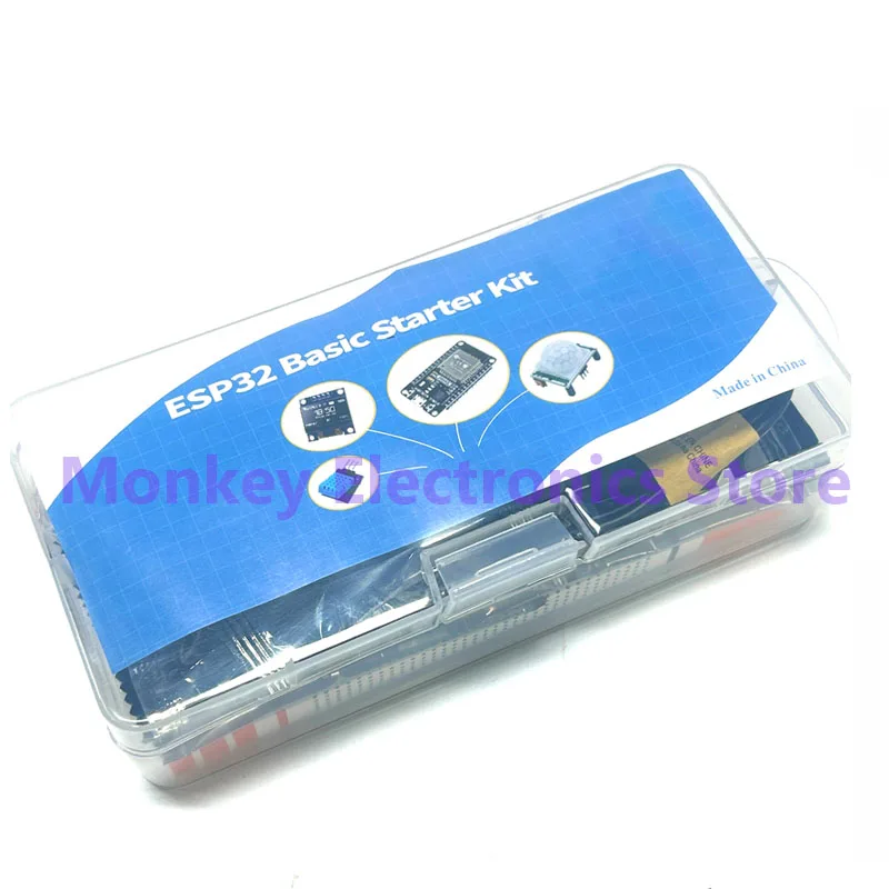 Kit de desenvolvimento para iniciantes com ESP32 (microcontrolador com wifi), sensores, cabos, placa de prototipagem, relés, leds Kit de desenvolvimento para iniciantes com ESP32 (microcontrolador com wifi), sensores, cabos, placa de prototipagem, relés, leds