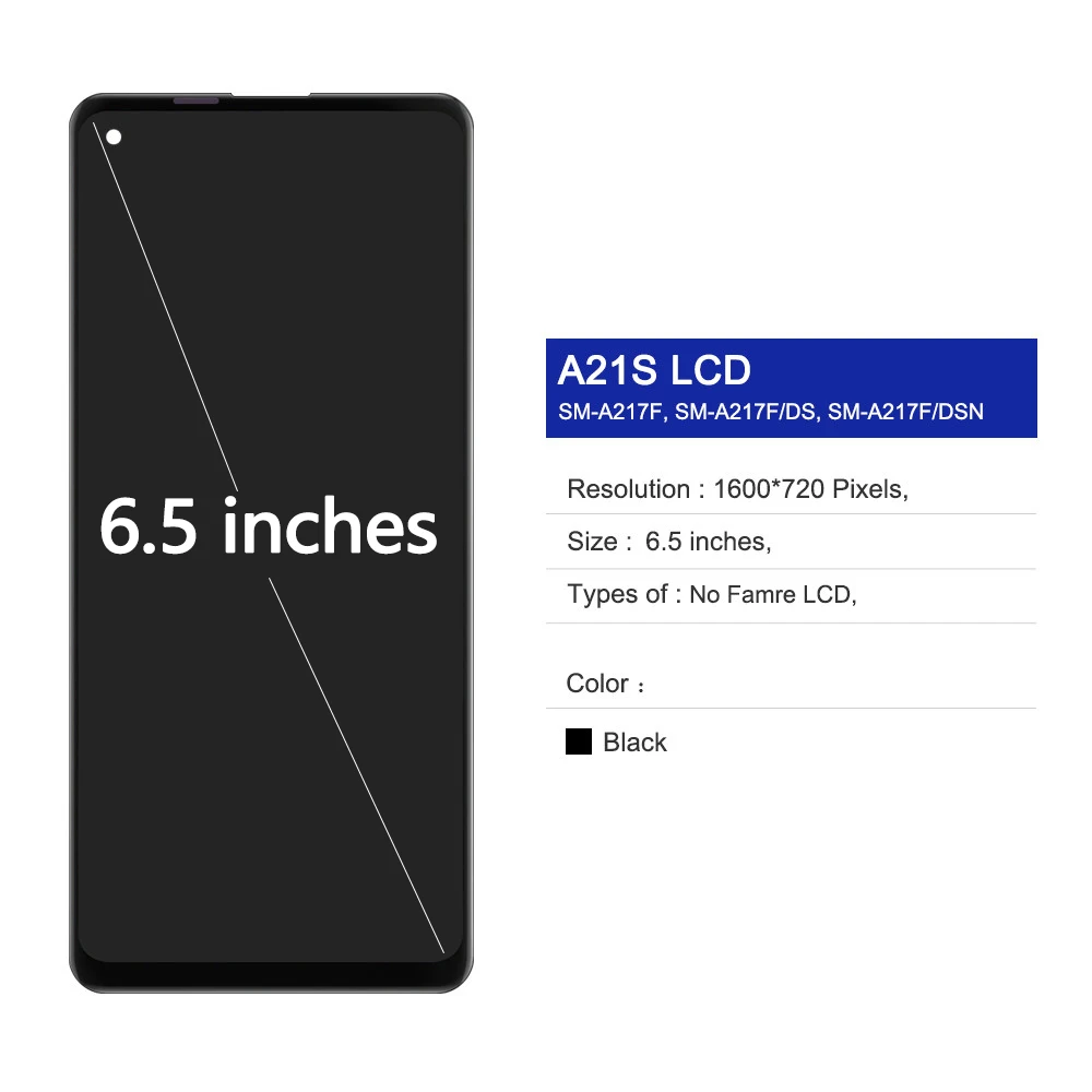 Ecrã LCD e moldura para Samsung Galaxy A21s A217F