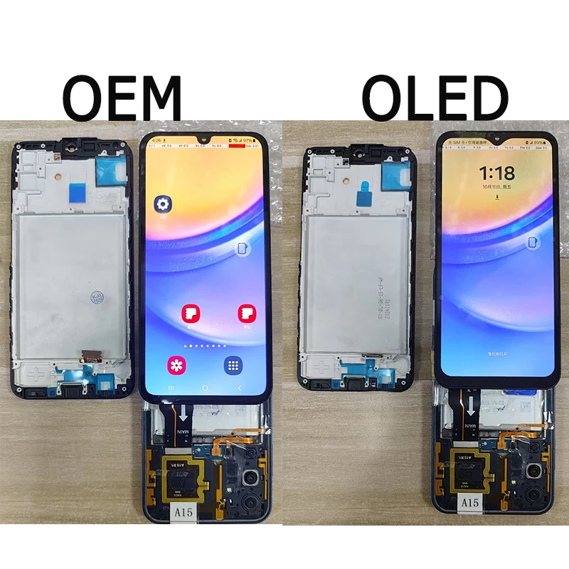 Ecrã LCD/OLED com ou sem moldura para Samsung Galaxy A15 4G/5G SM-A155 A156 Ecrã LCD/OLED com ou sem moldura para Samsung Galaxy A15 4G/5G SM-A155 A156