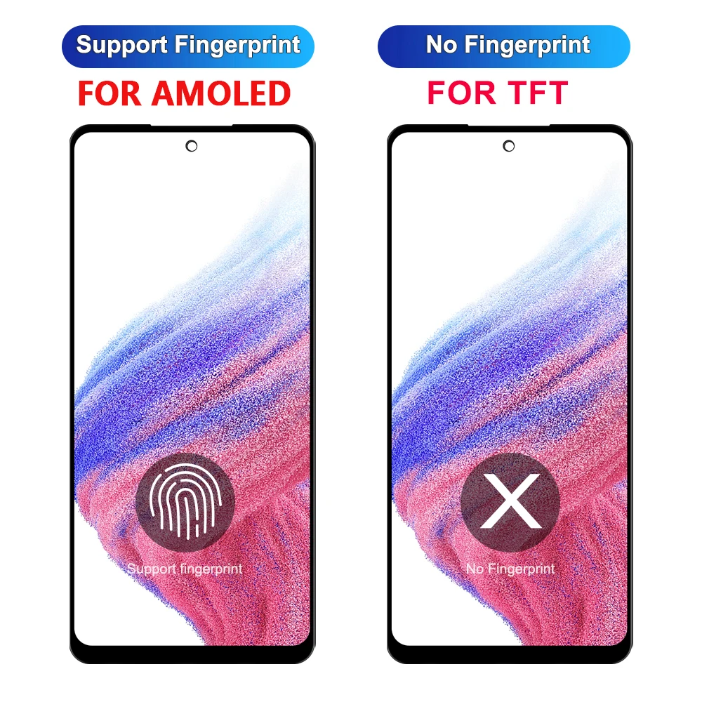 Ecrã LCD/AMOLED e moldura para Samsung Galaxy A53 A536 5G Ecrã LCD/AMOLED e moldura para Samsung Galaxy A53 A536 5G