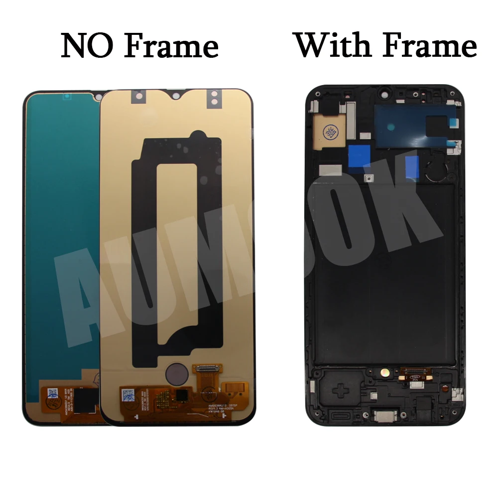 Ecrã LCD/AMOLED e moldura para Samsung Galaxy A50 A505F