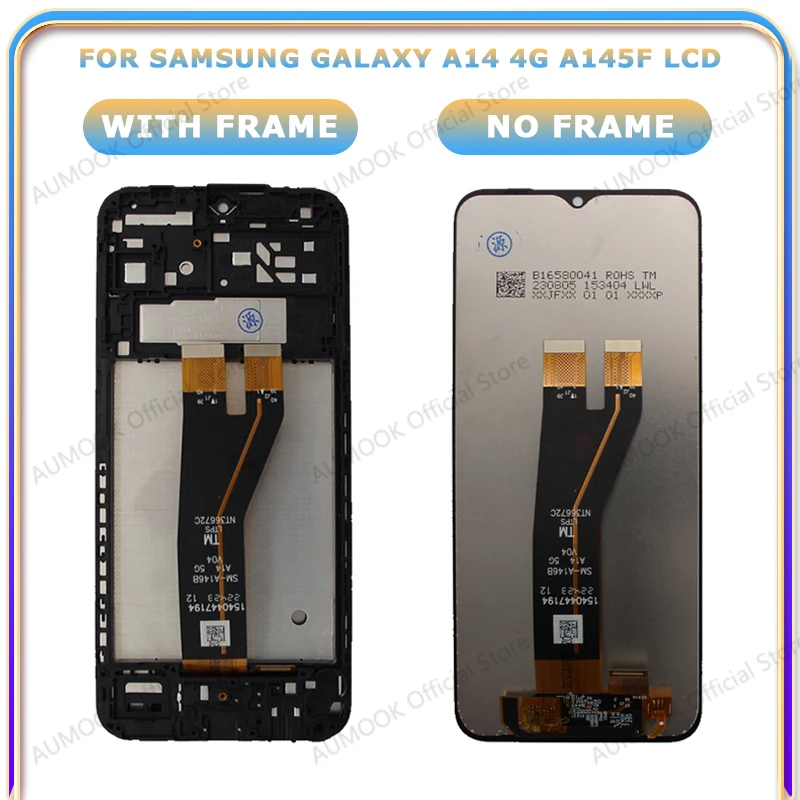 Ecrã LCD e moldura para Samsung Galaxy A14 4G A145F A145P A145R