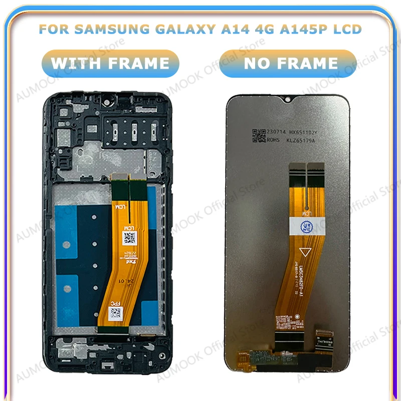 Ecrã LCD e moldura para Samsung Galaxy A14 4G A145F A145P A145R