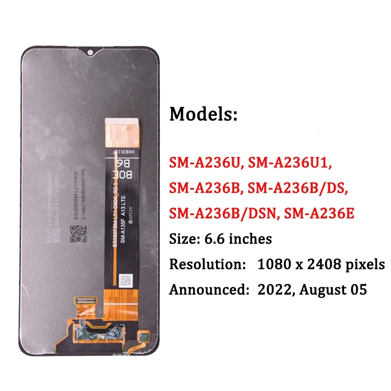 Ecrã LCD e moldura para Samsung Galaxy A23 5G A236U A236B A236E