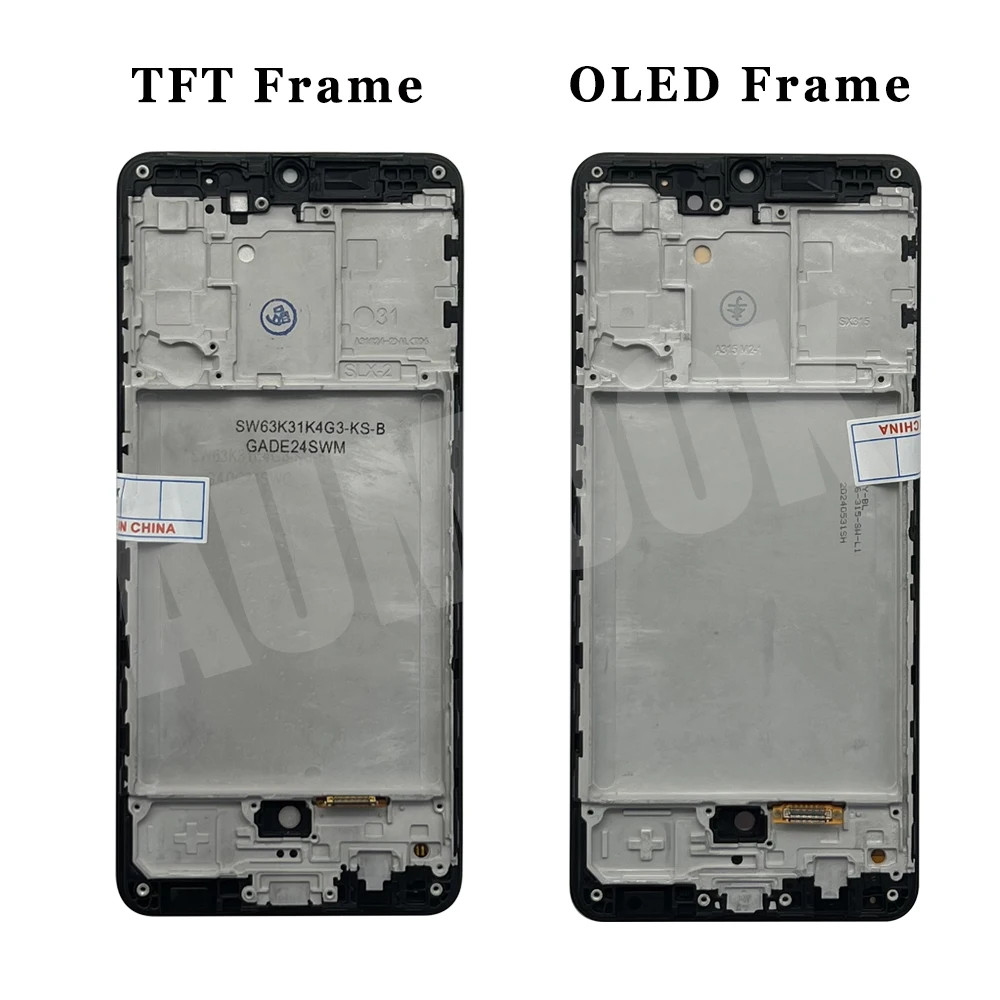 Ecrã LCD/AMOLED e moldura para Samsung Galaxy  A31 A315 A315F A315G A315N