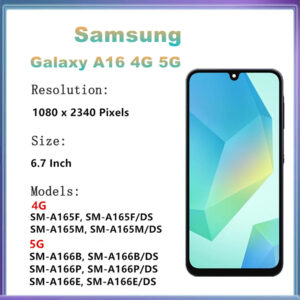 Ecrã LCD/AMOLED e moldura para Samsung Galaxy A16 4G e 5G A165 A166