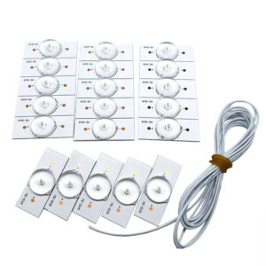 Placas de alumínio individuais com LED 3v ou 6v e lente