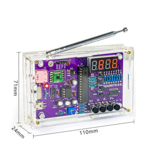 Kit rádio FM para praticar a soldar, frequência ajustável 87-108mhz, display LED