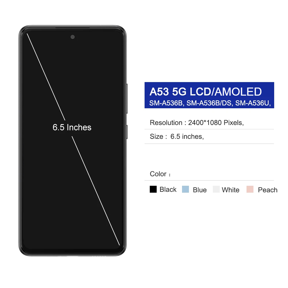 Ecrã LCD/AMOLED e moldura para Samsung Galaxy A53 A536 5G 1 Ecrã LCD/AMOLED e moldura para Samsung Galaxy A53 A536 5G