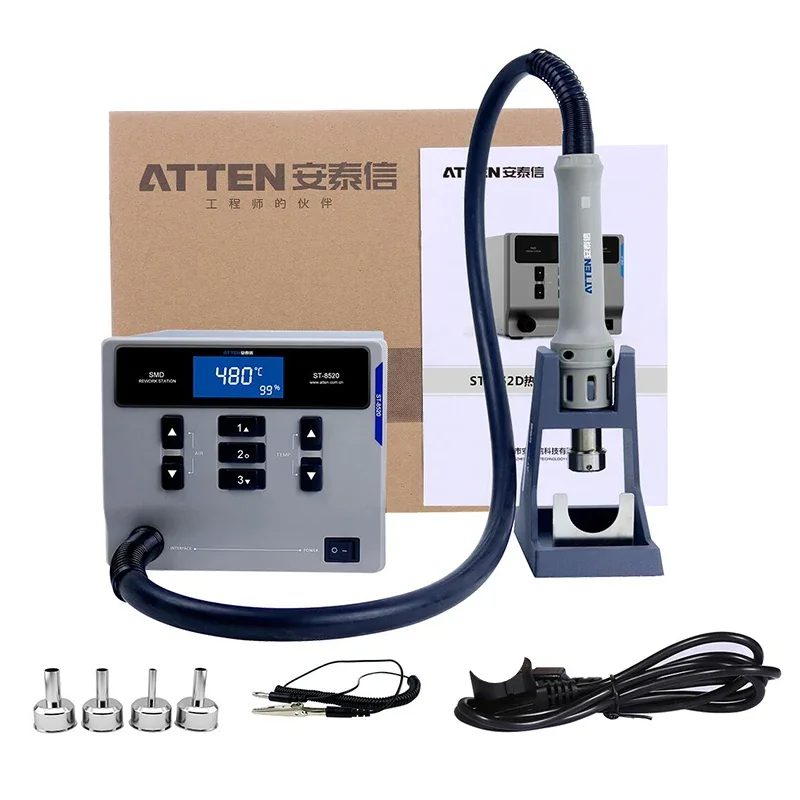 Atten ST-862D 1000w - Estação de retrabalho de ar quente profissional 1 Atten ST-862D 1000w – Estação de retrabalho de ar quente profissional