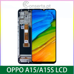 Ecrã LCD e moldura para Oppo A15 A15S CPH2185 CPH2179
