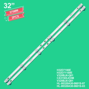 Barras LED para Qilive, Silver, eSmart 32″ H32D7100E H32D71100E V320BJ6-Q01 CX315DLEDM V320BJ8-Q01 HL-00320A30-0601S-07 A1