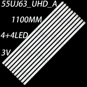 Barras LED para 55UJ635 55UJ63_UHD_B SSC_A_8LED HL-99550A30-0401A-01 55UK6100 EAV 63632405   SSC_55LJ55/55UJ63_B A 55LV560H 55LV341H 55LV340H