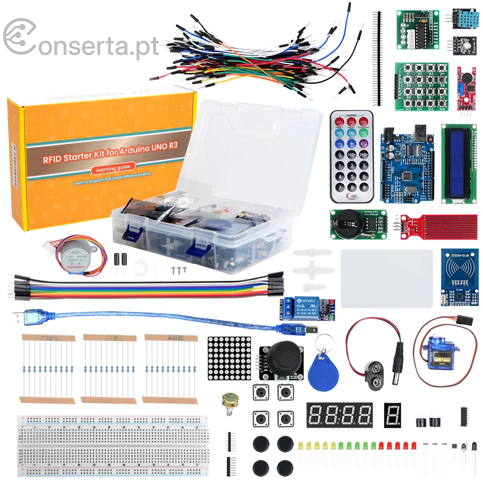 Kit de desenvolvimento Arduino UNO para iniciantes com grande quantidade de sensores 1 Kit de desenvolvimento Arduino UNO para iniciantes com grande quantidade de sensores