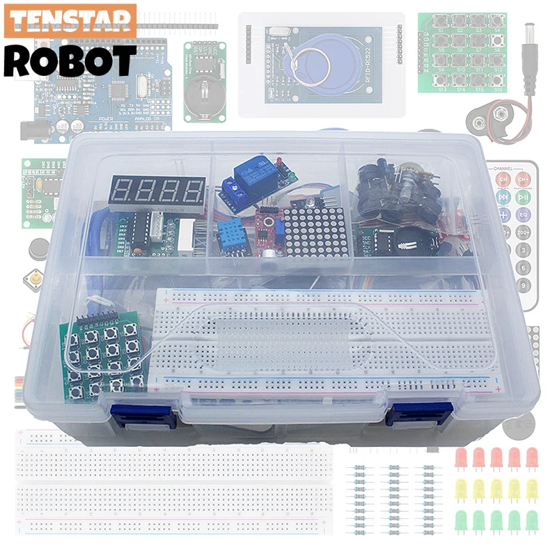 Kit de desenvolvimento Arduino UNO para iniciantes com grande quantidade de sensores 3 Kit de desenvolvimento Arduino UNO para iniciantes com grande quantidade de sensores