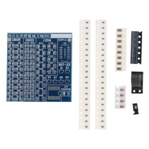 Kit para prática de solda de componentes SMD, inclui placa e componentes