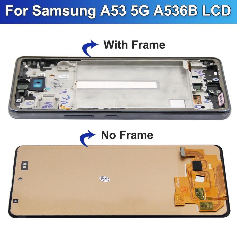 Ecrã LCD/AMOLED e moldura para Samsung Galaxy A53 A536 5G 2 Ecrã LCD/AMOLED e moldura para Samsung Galaxy A53 A536 5G
