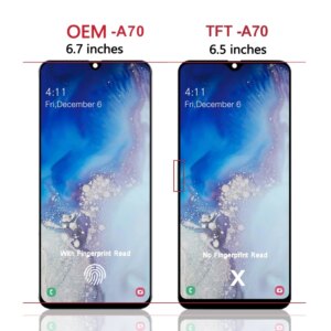 Ecrã LCD/AMOLED e moldura para Samsung Galaxy A70 A705F