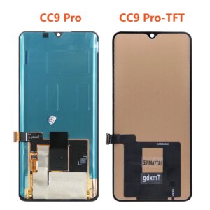 Ecrã LCD/AMOLED e moldura para Xiaomi Mi CC9 Pro, Mi Note 10 Lite, Mi Note 10, Mi Note 10 Pro