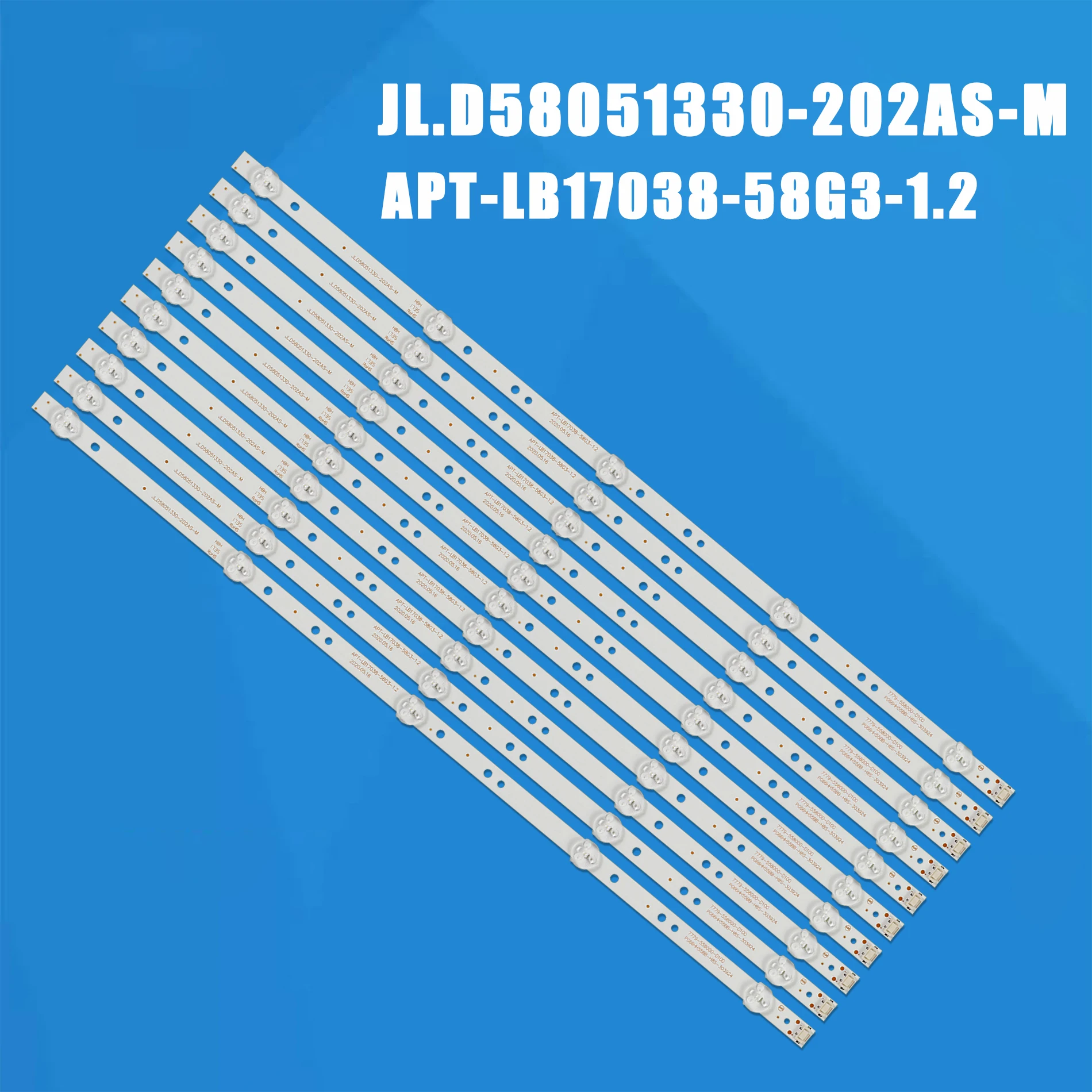 Barras LED para TV Skyworth 58" 58G2A 58G3 58K5D 58F55 JL.D58051330-202AS-M V580DJ4-MD1 APT-LB17038-58G3-1.2 7779-658000-D130 1 Barras LED para TV Skyworth 58″ 58G2A 58G3 58K5D 58F55 JL.D58051330-202AS-M V580DJ4-MD1 APT-LB17038-58G3-1.2 7779-658000-D130