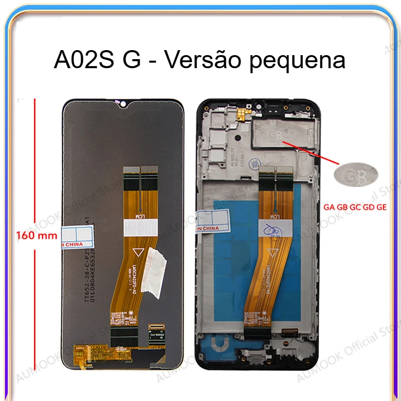 Ecrã LCD e moldura para Samsung Galaxy A02S SM-A025