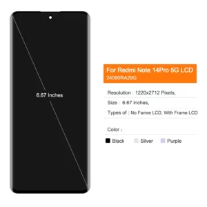 Ecrã LCD/AMOLED para Xiaomi Redmi Note 14 Pro 5G 24090RA29G com ou sem moldura