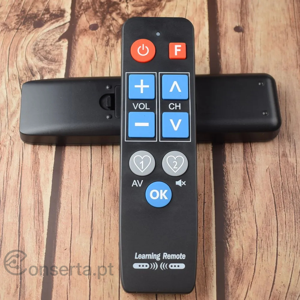 Comando de TV universal para seniores, idosos, crianças, de fácil configuração, apenas botões essenciais 1 Comando de TV universal para seniores, idosos, crianças, de fácil configuração, apenas botões essenciais