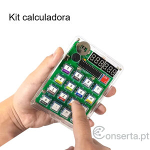 Kit de eletrónica calculadora funcional para aprender e praticar a soldar
