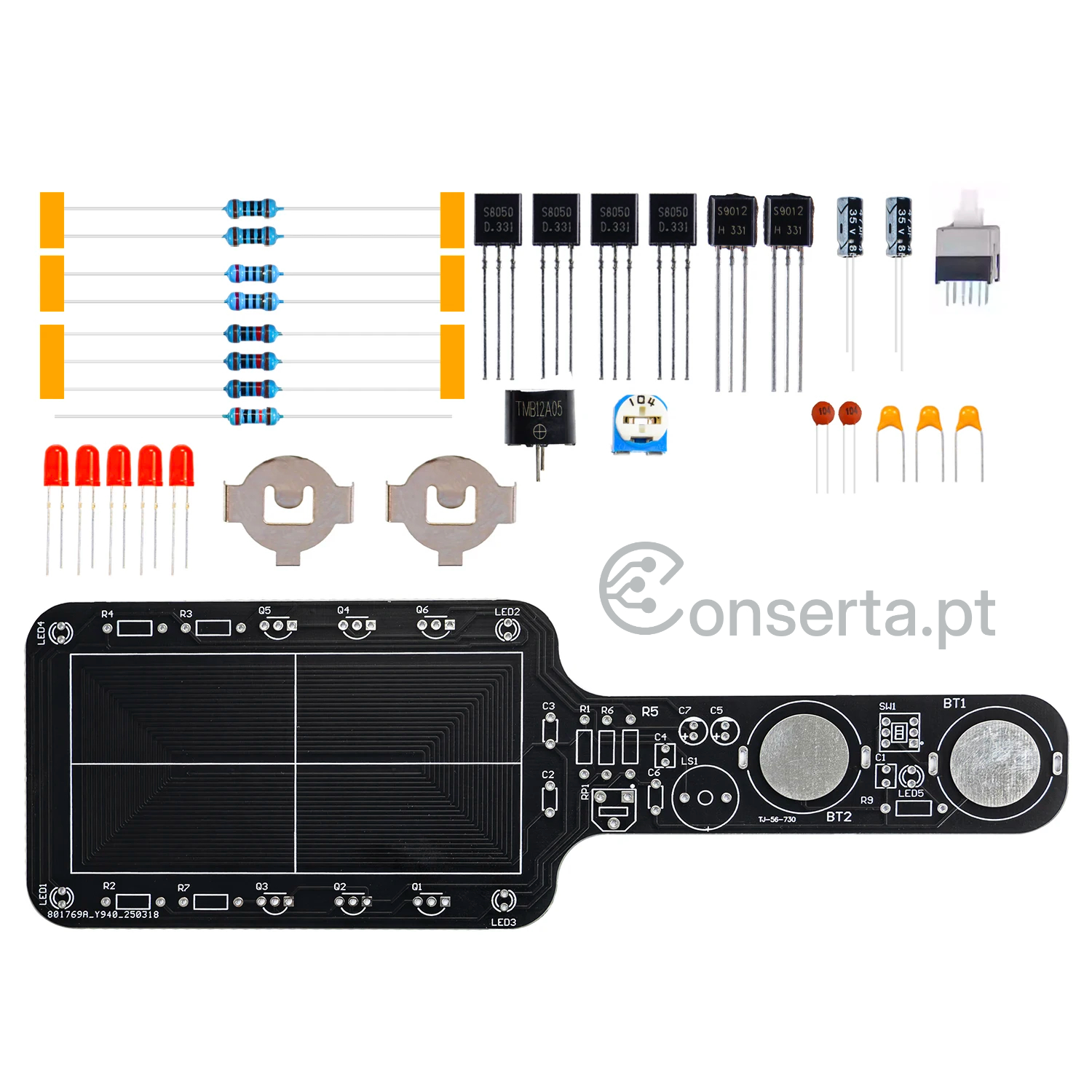Kit de eletrónica detetor de metais funcional ideal para praticar ou aprender a soldar 1 Kit de eletrónica detetor de metais funcional ideal para praticar ou aprender a soldar