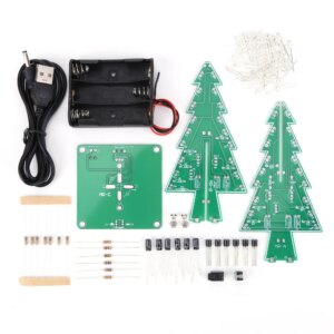 Kit de eletrónica Pinheiro de Natal para aprender ou praticar a soldar