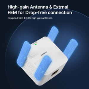 Repetidor extensor de sinal de rede WiFi 6 AX1500 Mbps dual-band 2.4Ghz e 5GHz