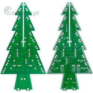 Kit de eletrónica Pinheiro de Natal com LEDs para aprender ou praticar a soldar
