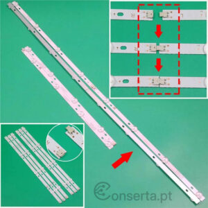 Barras LED JS-JP43A71081ER.909L para TV Silver 43″ IP-LE410983 TD Systems e outras marcas compatíveis